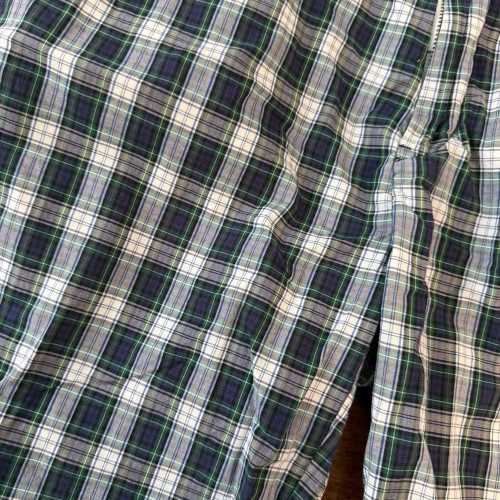 Polo Ralph Lauren Plaid Shorts Mens 33 Blue Green Tartan Bleeker Chino Bradburry - Picture 2 of 12